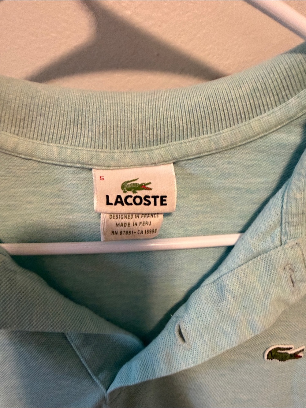 Lacoste Kids Mint Green Polo Shirt with Crocodile Logo